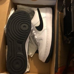EUC! Worn once! White with black Nike!